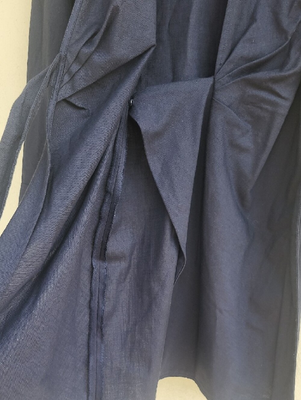 ba&sh Black Cotton Long-Sleeve Wrap Dress with Side Tie - Picture 10 of 14